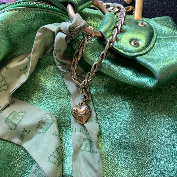 Juicy Couture Y2K 2000s Hobo Green Metallic Bag - Picture 4 of 16